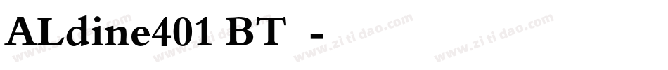 ALdine401 BT粗体字体转换